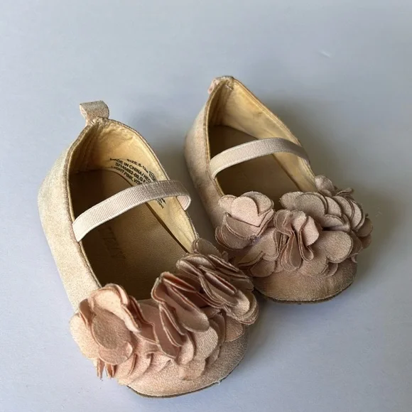 Old Navy | Shoes | Old Navy Faux Suede Pink Ballet Flat Dress Shoe Infant  Size 62m | Poshmark